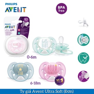 Ti Giả Ty ngậm thông khí Ultra Soft Philips Avent 0-6m