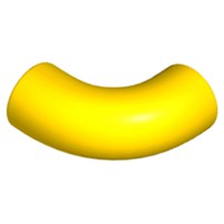Gạch Lego Ống Cong / Lego 25214: Brick, Round 1 x 1 d. 90 Degree Elbow - No Stud - Type 2 - Axle Hole