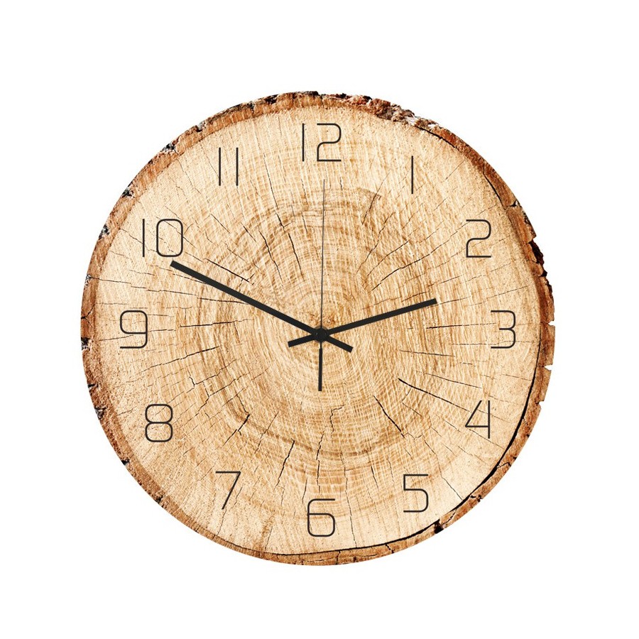 [SALE GIÁ HỦY DIỆT 30cm ]Đồng hồ treo tường quart cao cấp kim trôi vintage Mary Decor độc đáo dạng Phiến gỗ có 102