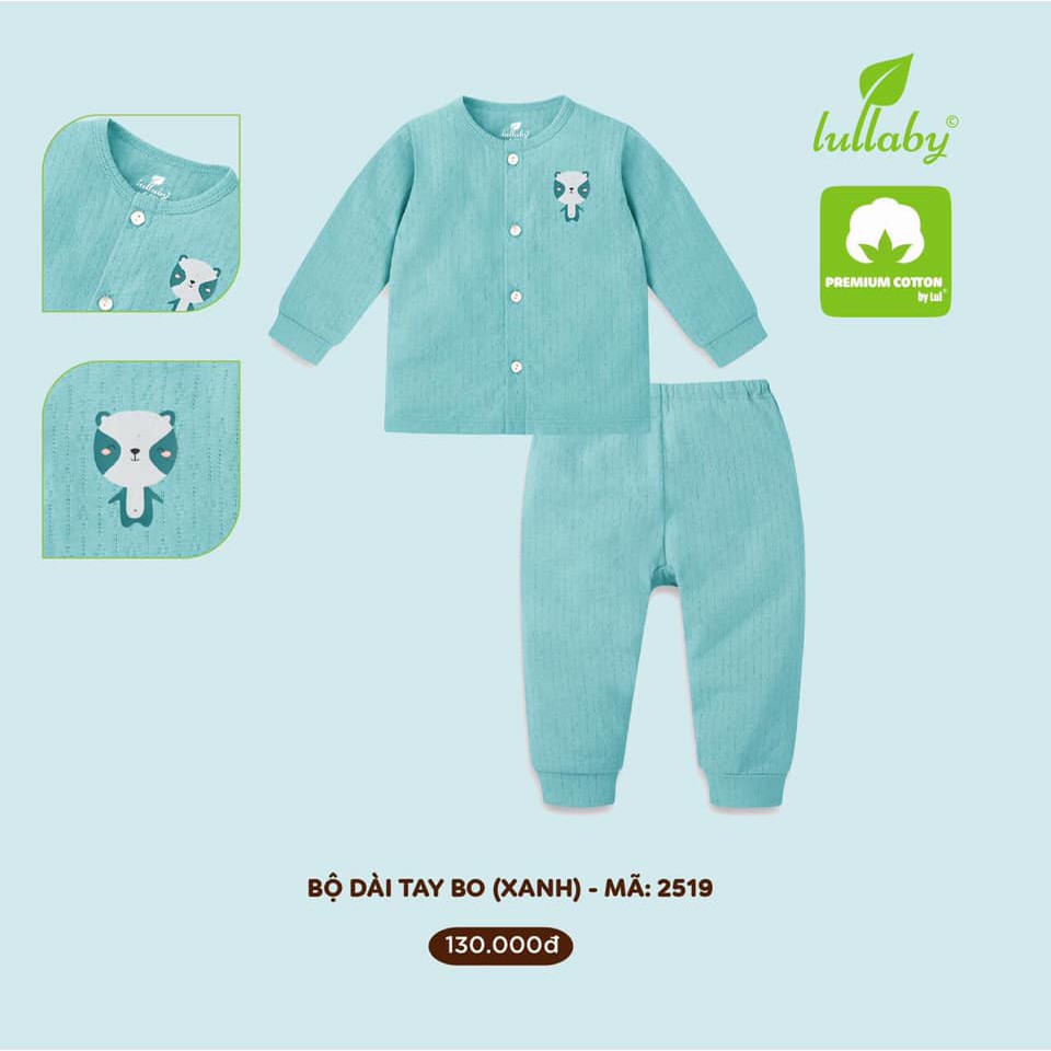 LULLABY Bộ tay dài có bo NH25-19 cho bé