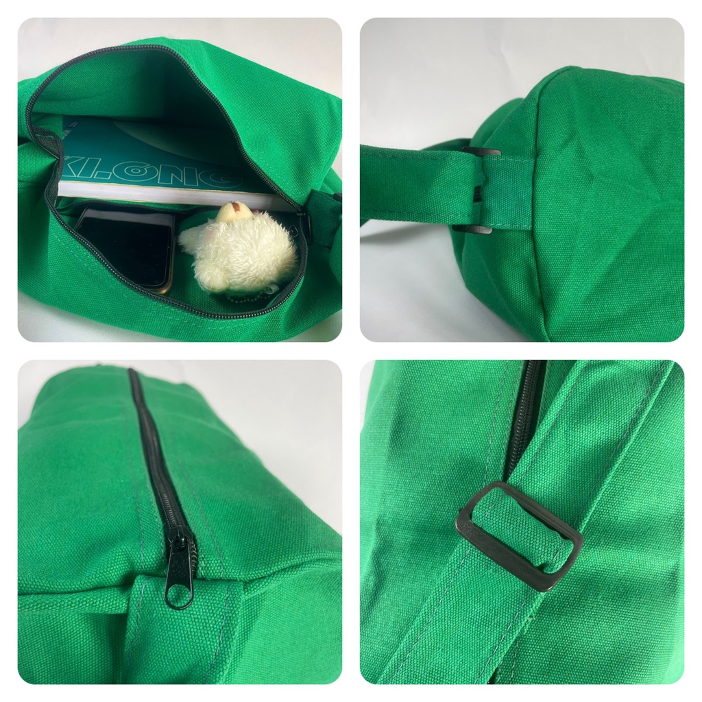 Túi đeo chéo HAZIN trơn cao cấp đi học đi chơi đựng vừa khổ a4 phong cách unisex phù hợp cả nam và nữ HZM07