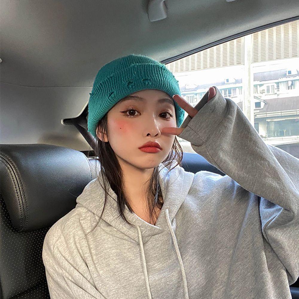 Mũ Len Trùm Đầu Giữ Ấm Cơ Bản Dễ Thương Cho Nam Nữ