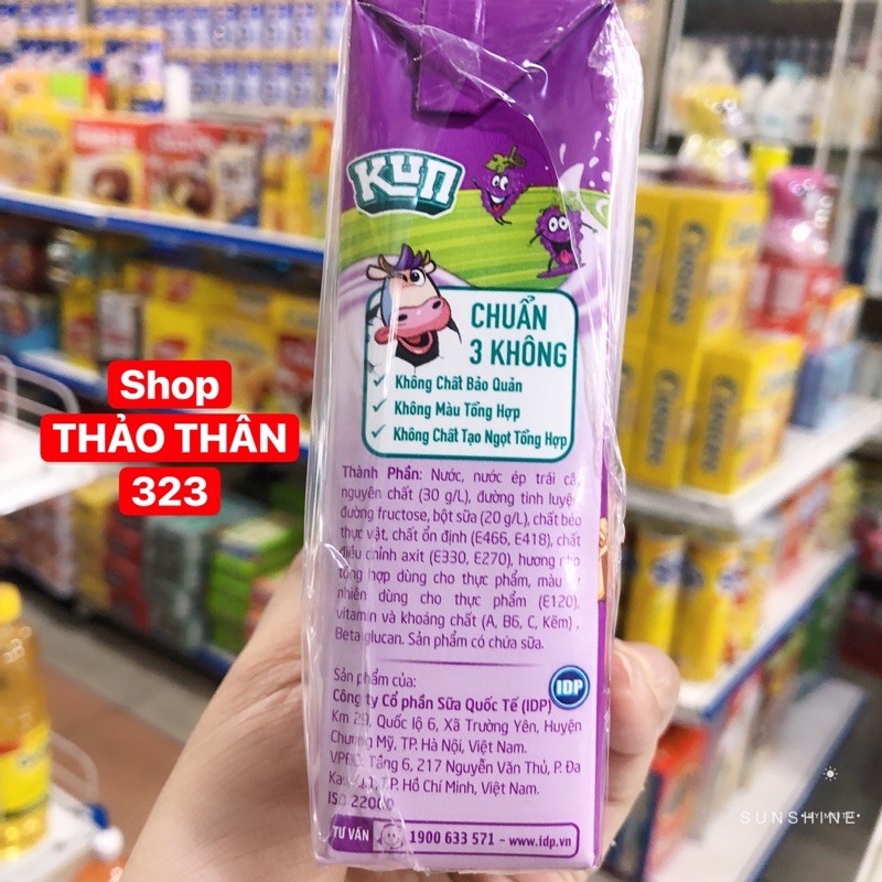 Sữa Kun 6 Vị 180ml (1lốc x 4hộp)