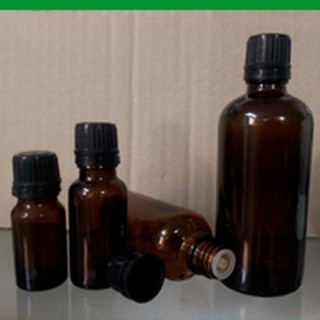 20 Vỏ Chai đựng tinh dầu thủy tinh nắp đen nhỏ giọt - 50ml