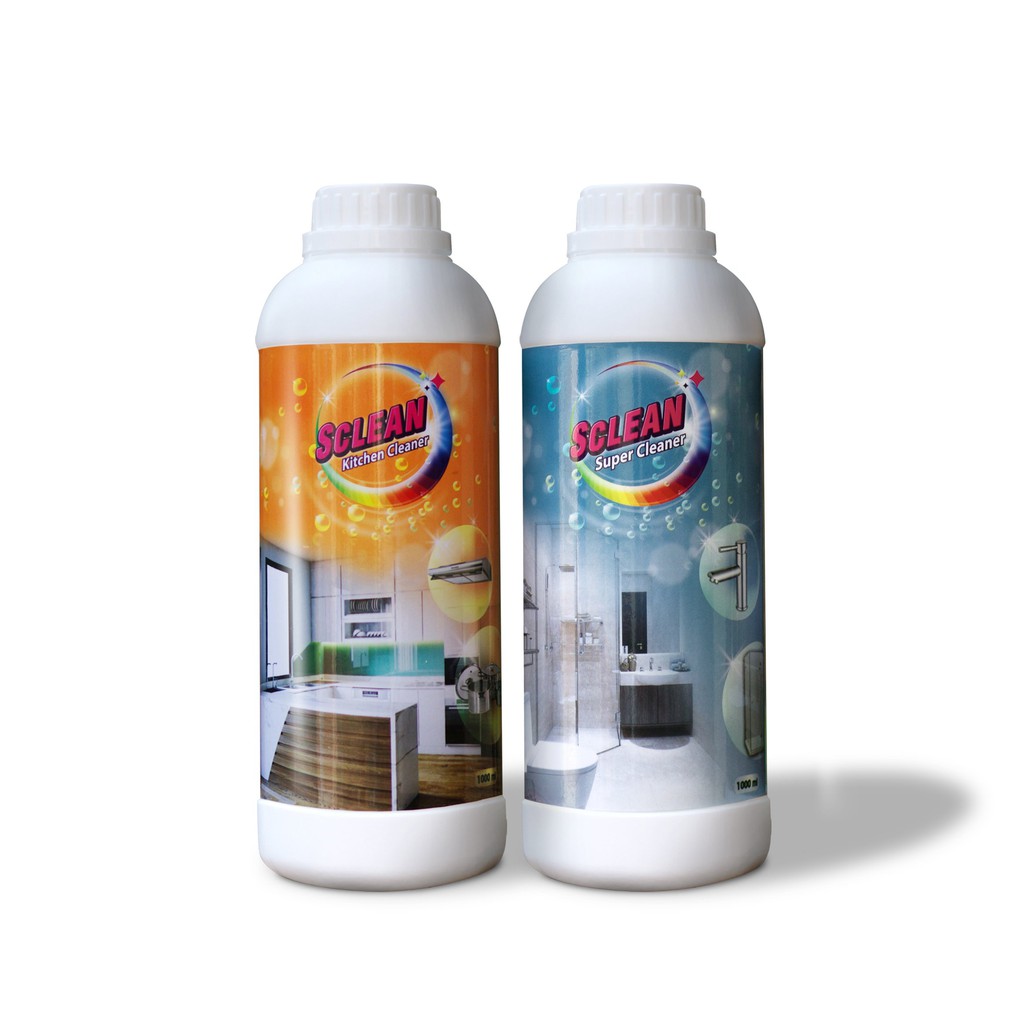 COMBO 2 CHAI SCLEAN 1000ML TẶNG KÈM 2 CHAI XỊT
