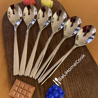 Thìa, muỗng ăn bánh inox 304 SOLA phụ kiện bàn ăn phong cách Châu Âu cao cấp | GaliHomecook Dessert Spoon BH7