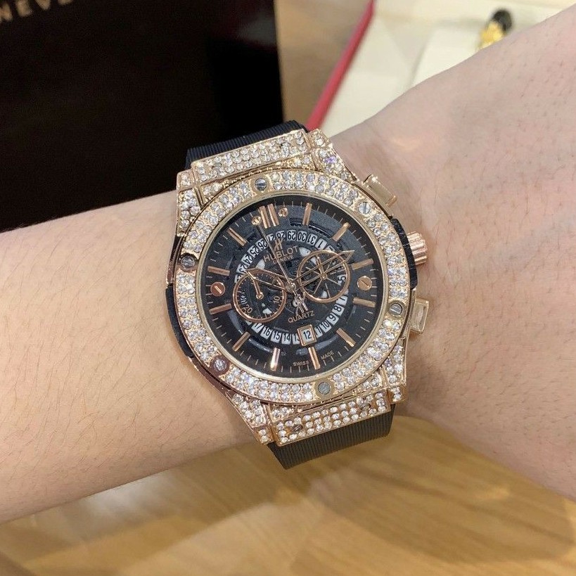 Đồng hồ nam nữ Hublot - unisex cặp đôi dây cao su - Bảo hành 12 tháng