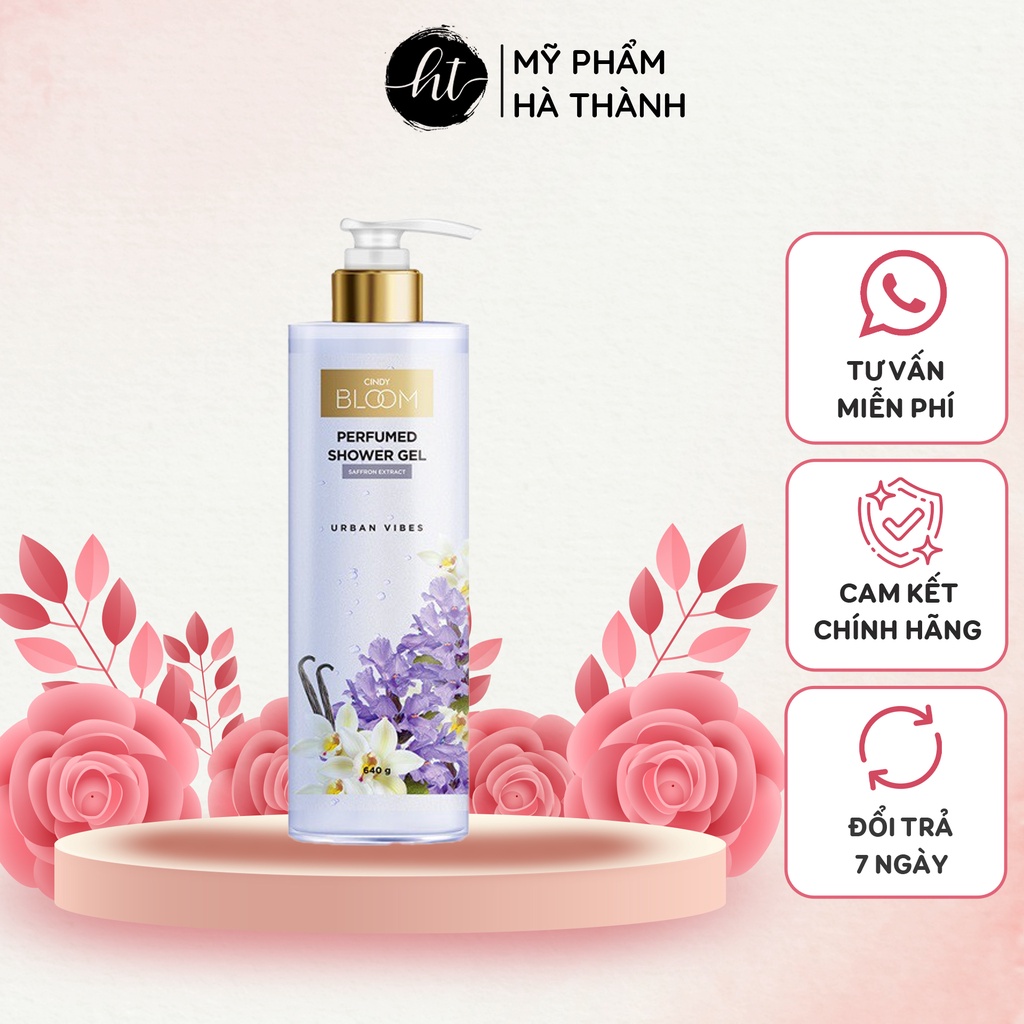 Sữa Tắm Nước Hoa Cindy Bloom 640g Giữ Ẩm Dưỡng Trắng Làm Sạch Bụi Bẩn Lưu Hương 24h Hàng Chính Hãng - HT177