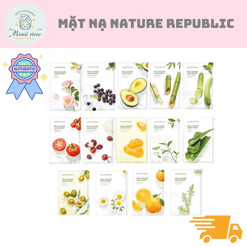 [Bill Hàn] Combo 10c mặt nạ Nature Republic