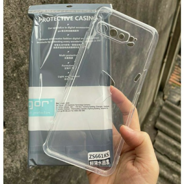 Ốp lưng dẻo Gor TPU cho Asus Rog Phone 3 ZS661KS silicon trong suốt ( Chính hãng)