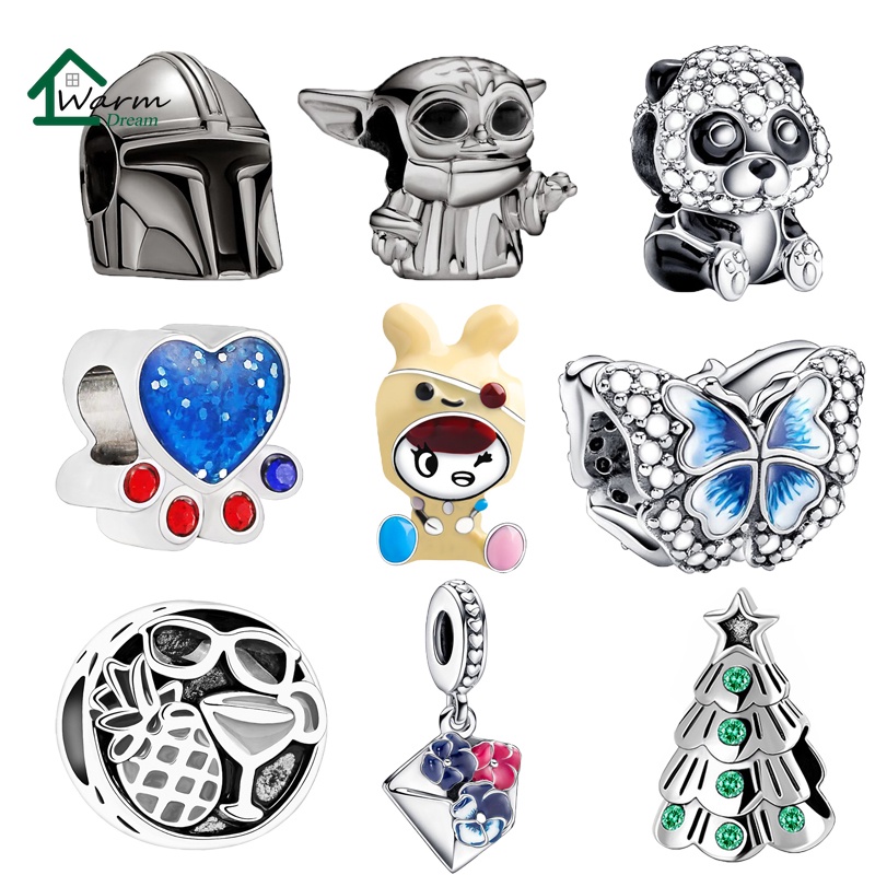 Hạt Bạc 925 Hình Bướm Làm Vòng Tay / Vòng cổ Thủ Công Thời Trang Cho Nữ