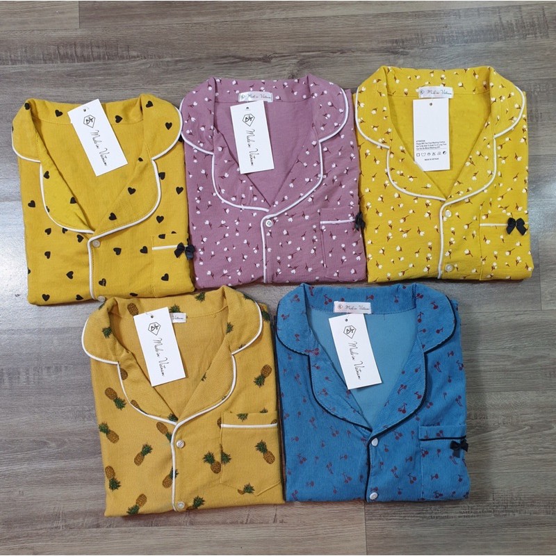 BỘ PIJAMA NHUNG TĂM SIÊU HÓT