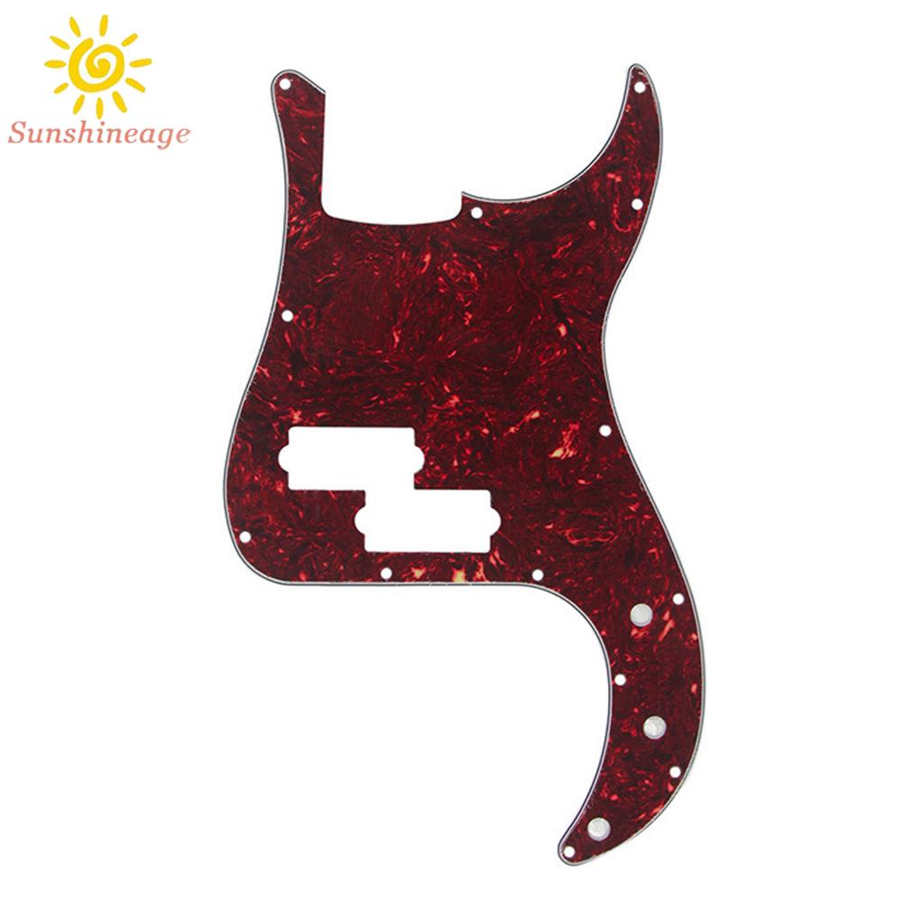 SUNAGE- ~Bass Pickguard Aged White Black Black Pearl Celluloid Dark Brown Tortoise【SUNAGE-HOT Fashion】