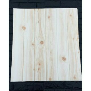 10 tấm Xốp dán tường vân gỗ 3D màu trắng Loại 1