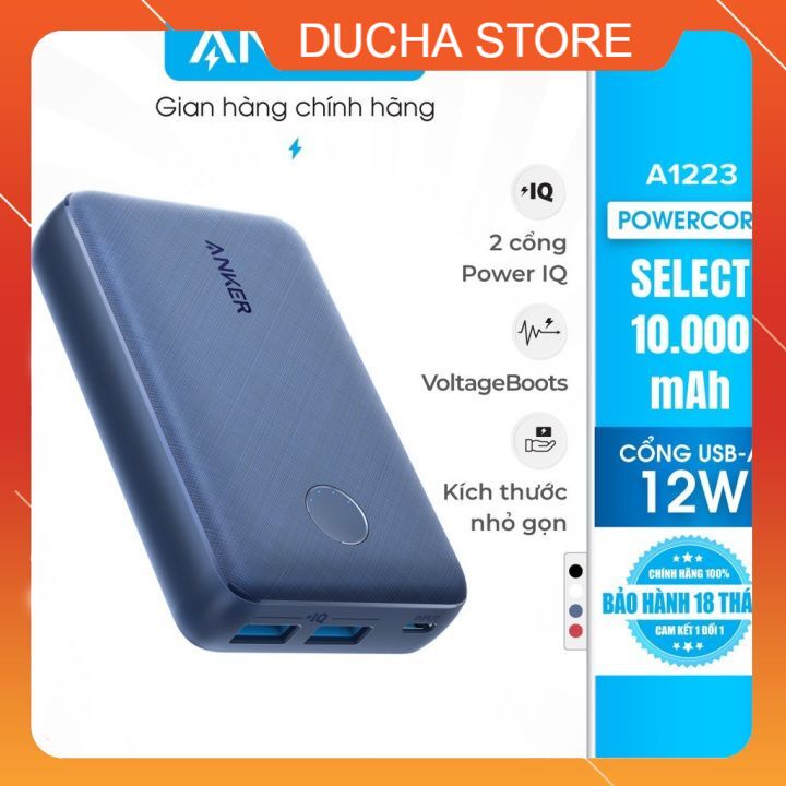 Chính HãngPin sạc dự phòng ANKER PowerCore Select 10000mAh - A1223