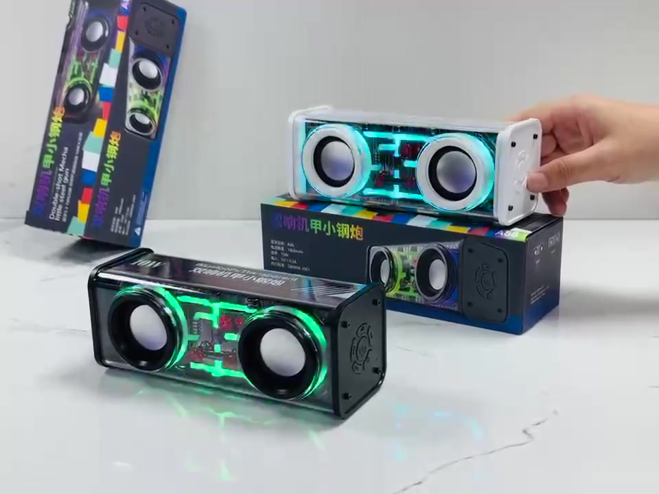 Loa bluetooth mini cầm tay không dây V8, có đèn led RGB nháy theo nhạc, bass đôi công suất lớn, Loa nghe nhạc mini | BigBuy360 - bigbuy360.vn