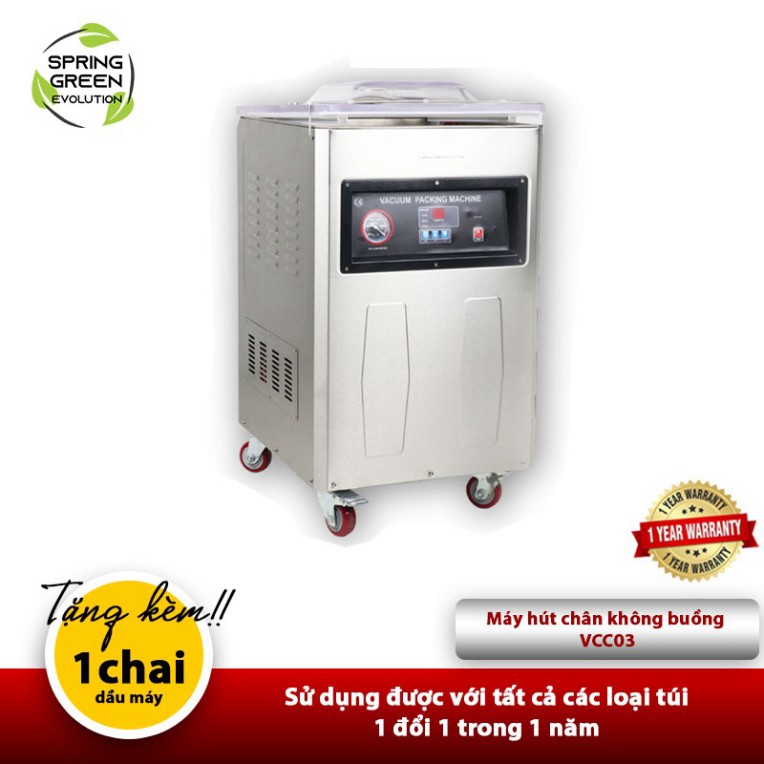 Máy Ép Chân Không Công Nghiệp Buồng  VCC03.Hút Đa Dạng Mọi Loại Thực Phẩm.Hàng SGE Thailand Chất Lượng Cao Số 1 !!f