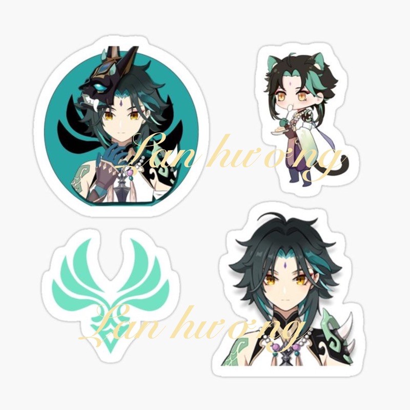set nhãn dán/ stickers Xiao Genshin Impact