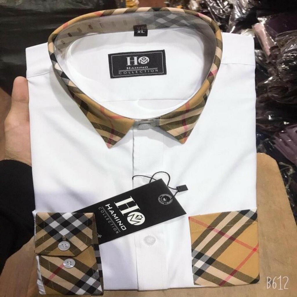 Áo Sơ Mi Nam Dài Tay Trắng BBR TAHISM020 Phối Màu Đặc Sắc Trẻ Trung Năng Động. | BigBuy360 - bigbuy360.vn