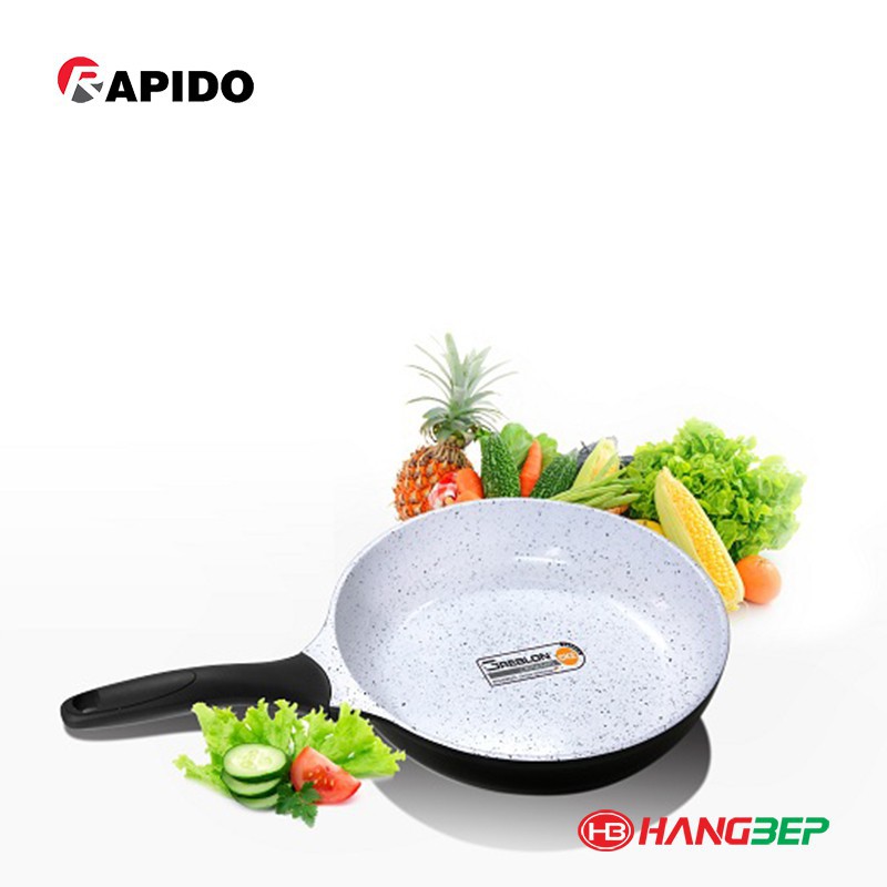 Chảo đúc chống dính Ceramic đáy từ Đức Rapido 20cm/24cm/28cm