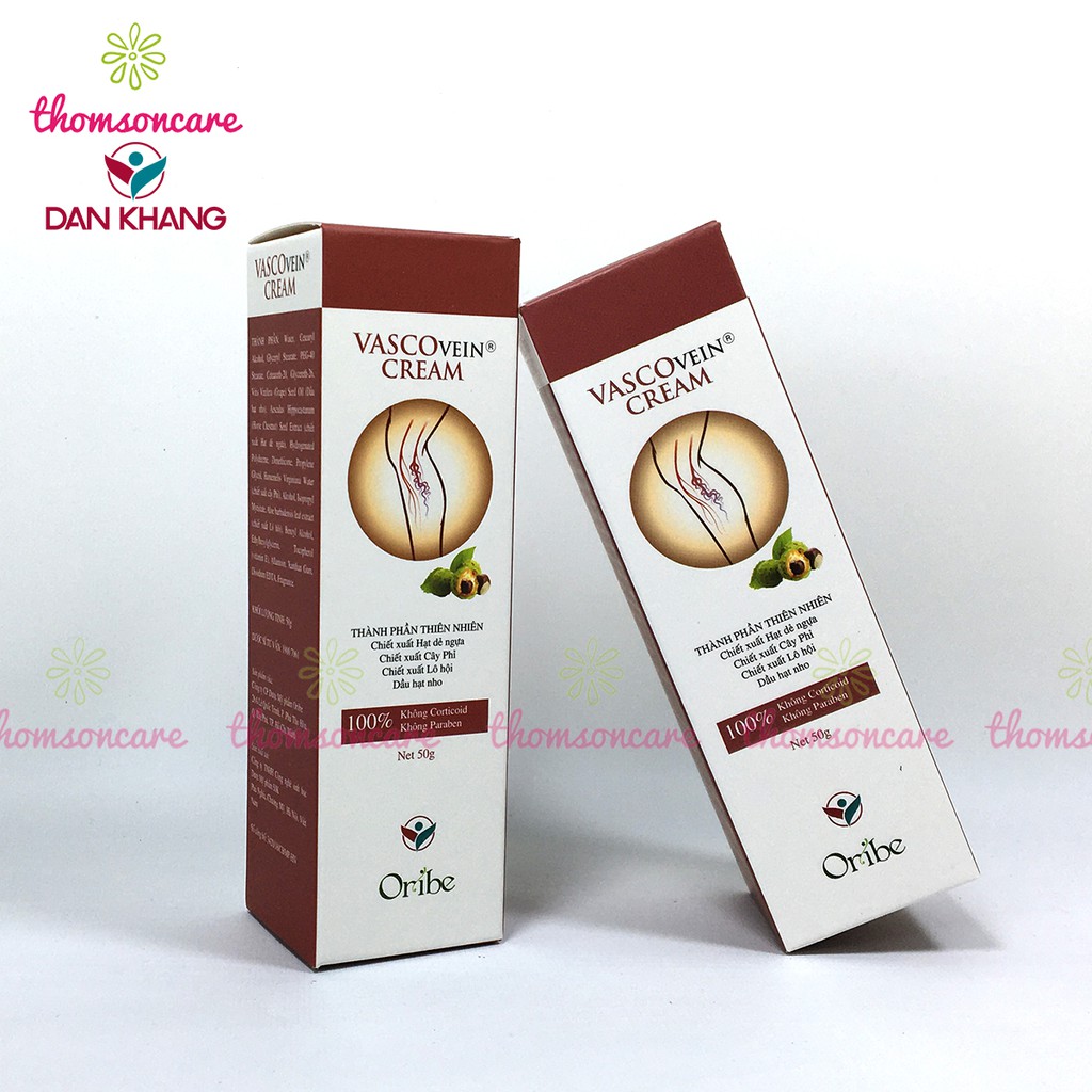 Kem Vascovein - bôi suy giãn tĩnh mạch chân, hỗ trợ giảm sưng đau phù chân - Tuýp 50g từ thảo dược