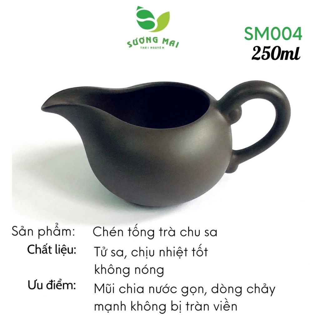 Tống Trà Tử Sa Cao Cấp 200ML Chịu Nhiệt Tốt - Không Nóng - Miệng Rót Nước Gọn Dòng Chảy Mạnh SƯƠNG MAI- SM00046