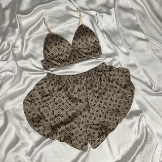 Set đồ mặc ngủ/ở nhà LV Set - Brown