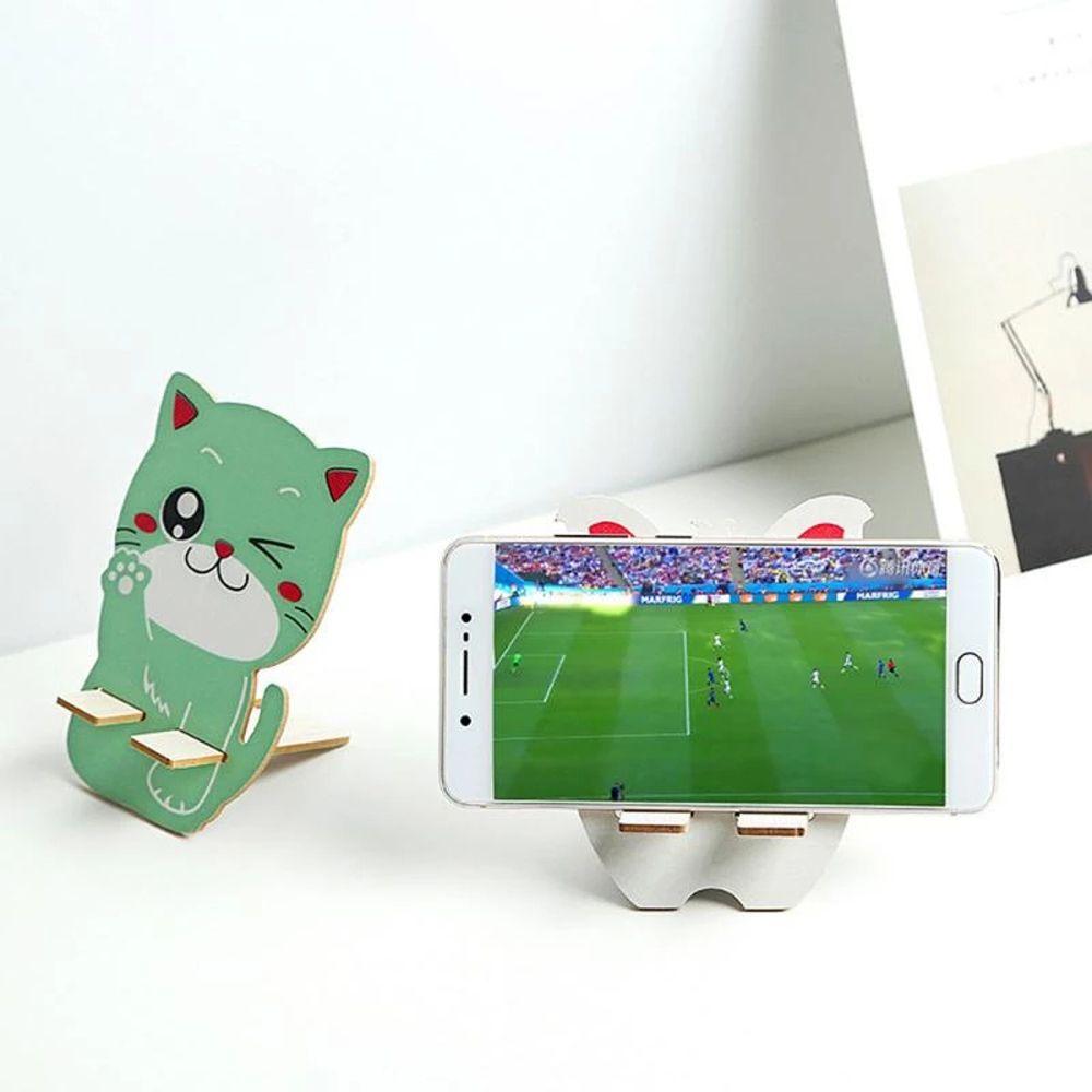Giá đỡ điện thoại để bàn hình mèo dễ thương nhiều màu