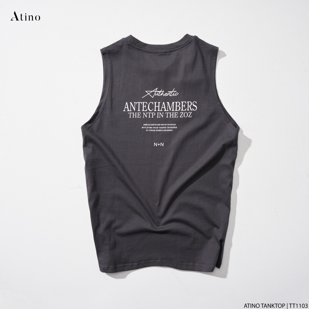 Áo Tank Top Nam AMBJIS ATINO Chất Cotton Thoáng Mát form Regular TT1103