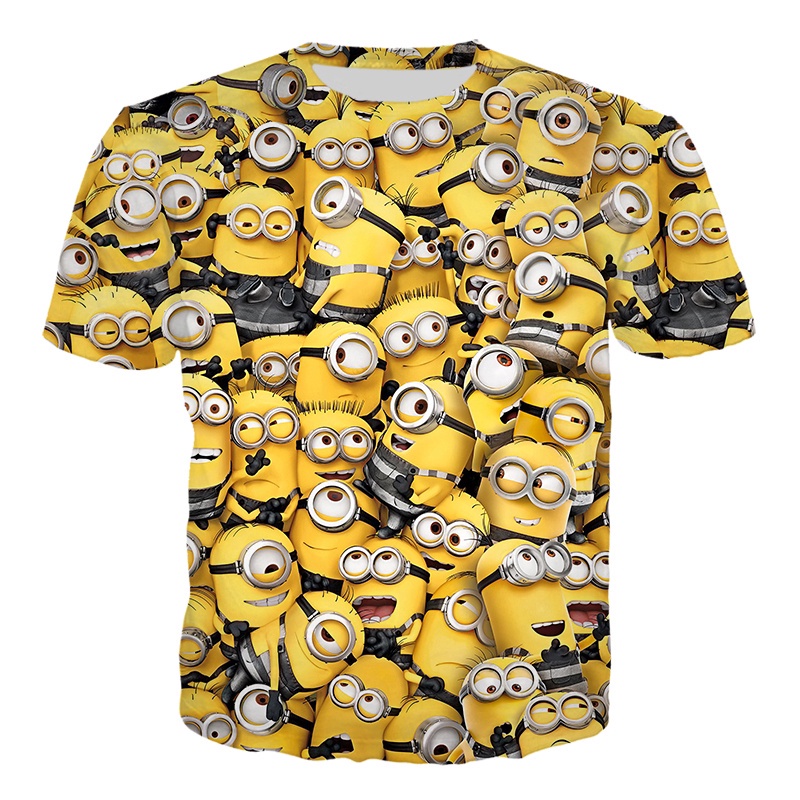 Áo Thun Nam Nữ Ngắn Tay In Hình Minions Despicable Me 3D