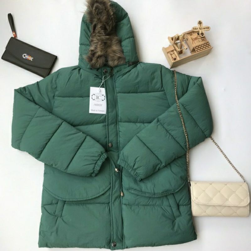 Áo khoác phao nữ dáng ngắn ba lớp rút eo (áo phao nữ 3 lớp) | BigBuy360 - bigbuy360.vn