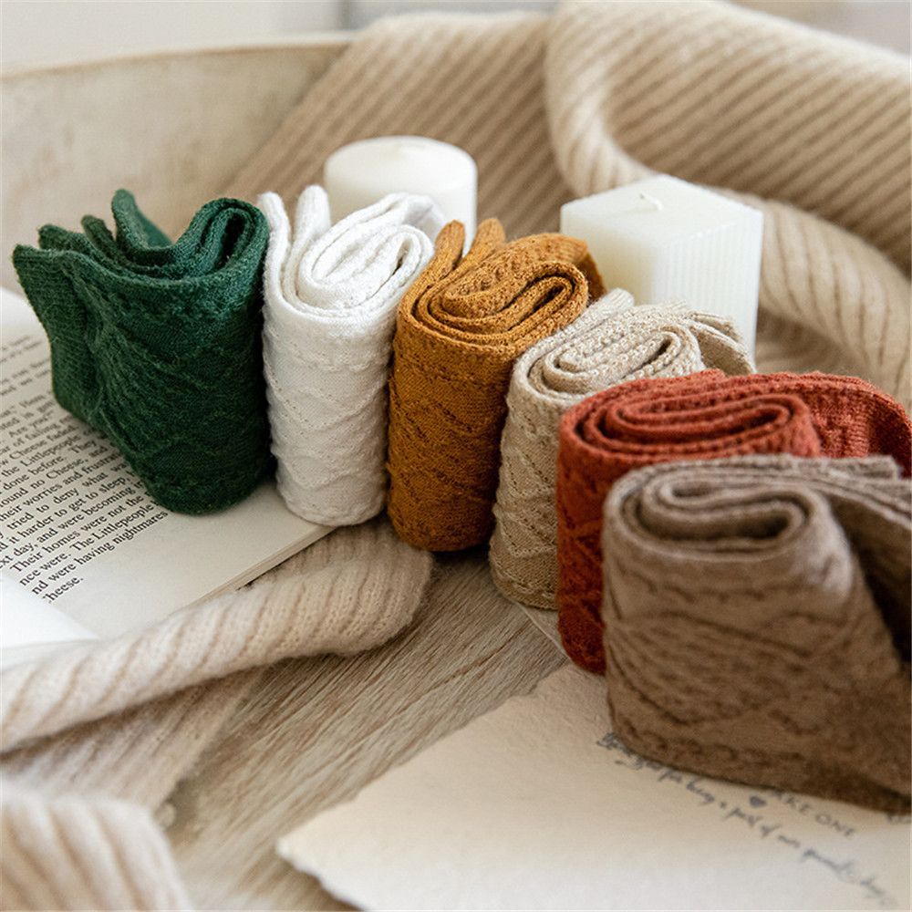 Vớ len cashmere cổ cao nhiều màu phong cách Nhật Bản cho nữ