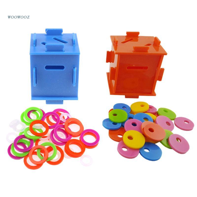 Hộp Đựng Tiền Xu Nhiều Màu Sắc Đồ Chơi Rèn Luyện Trí Thông Minh Cho Vẹt