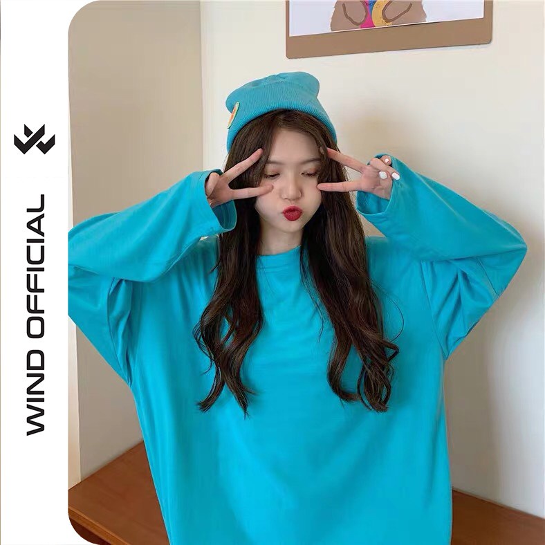 Áo thun tay dài WIND phông unisex form rộng Basic Long Tea sweater nam nữ ulzzang - Hàng mới về