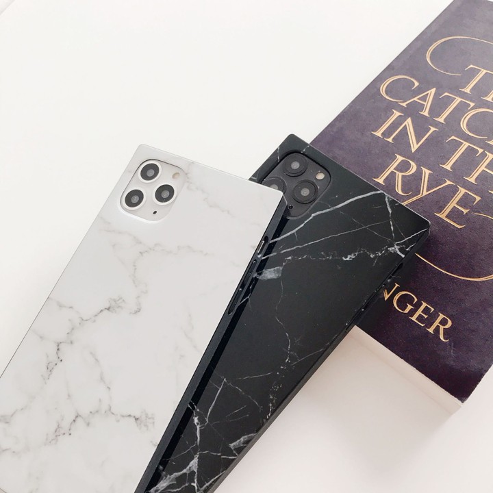 Ốp Lưng iPhone 7/8/7/8Plus/X/XS/XR/XSMax/11/12/13 Kiểu Đá Cẩm Thạch 4 Góc Vuông - Mã TZAC257