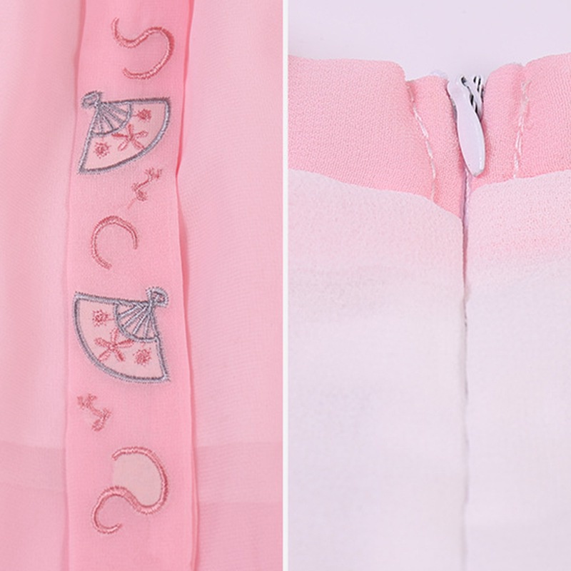 Váy Hán phục thêu họa tiết Trung Hoa xinh xắn cho bé gái 0-4 tuổi