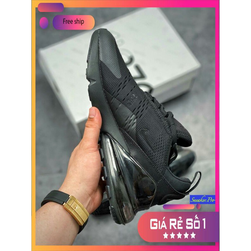 𝐑ẻ 𝐓Ế𝐓 (SIÊU KHUYẾN MẠI + FREESHIP) Giày thể thao Air Max 270 full đen siêu đẹp cho nam và nữ ^ ; ོ , ! ˇ