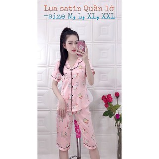 Bộ Pijama Lụa Satin Lửng