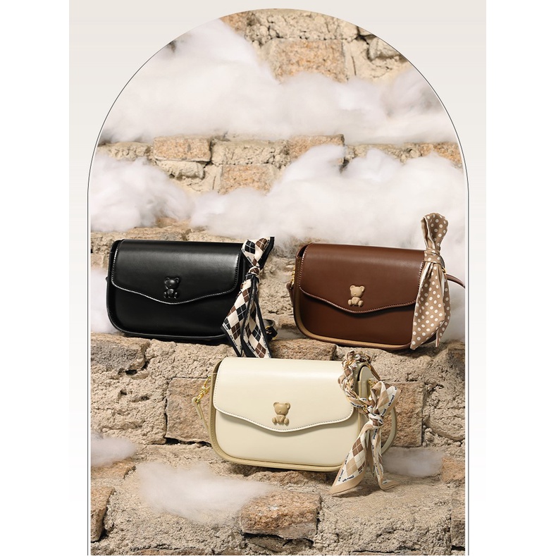 Túi đeo chéo nữ đẹp Just Star thời trang đi làm đi chơi charm gấu ViAnh Store 172956