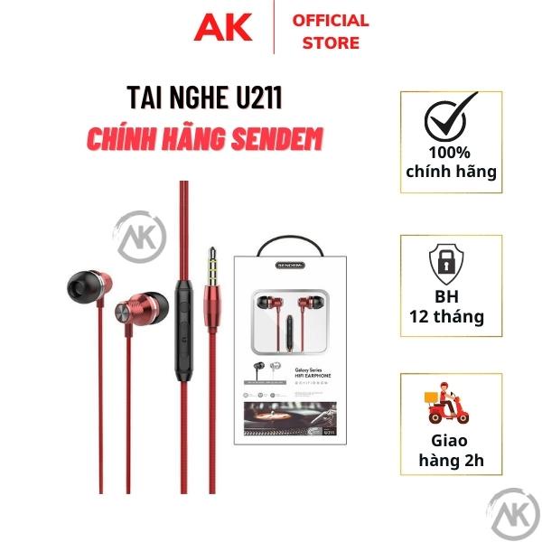 Tai Nghe Nhét tai Sendem U211  Free Ship  Thiết kế thời trang, nhỏ gọn, êm ái cùng chất lượng âm thanh sống động.
