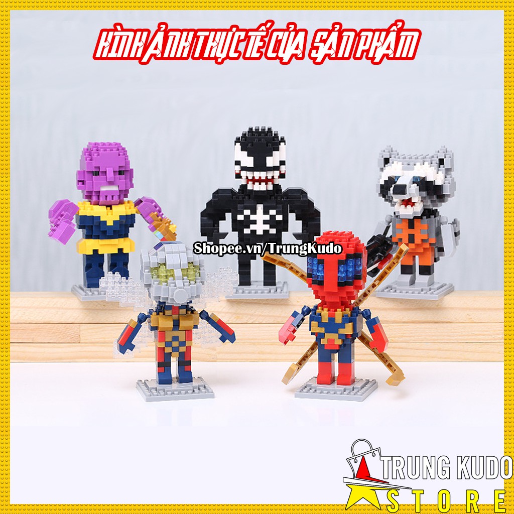 Lego Siêu Anh Hùng  - Đồ Chơi Lắp Ráp Lego Siêu Nhân Nanoblock (Iron Man, Captian, Spider Man,...) - Mô Hình Marvel