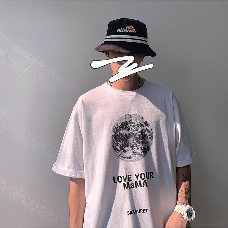 Áo thun nam form rộng in hình trái đất, áo phông tay lỡ Yinxx Unisex ATL41 | BigBuy360 - bigbuy360.vn