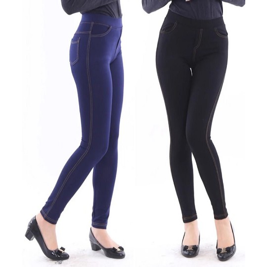 QUẦN LEGGING DÀI GIẢ JEANS Hải Ngân Có Big Size  Đến 86KG