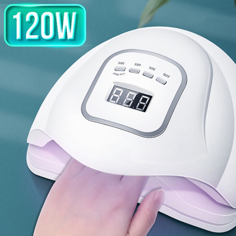 Máy Hong Khô Móng Tay Bằng Tia UV 120W Có Cảm Biến Hồng Ngoại Chuyên Nghiệp