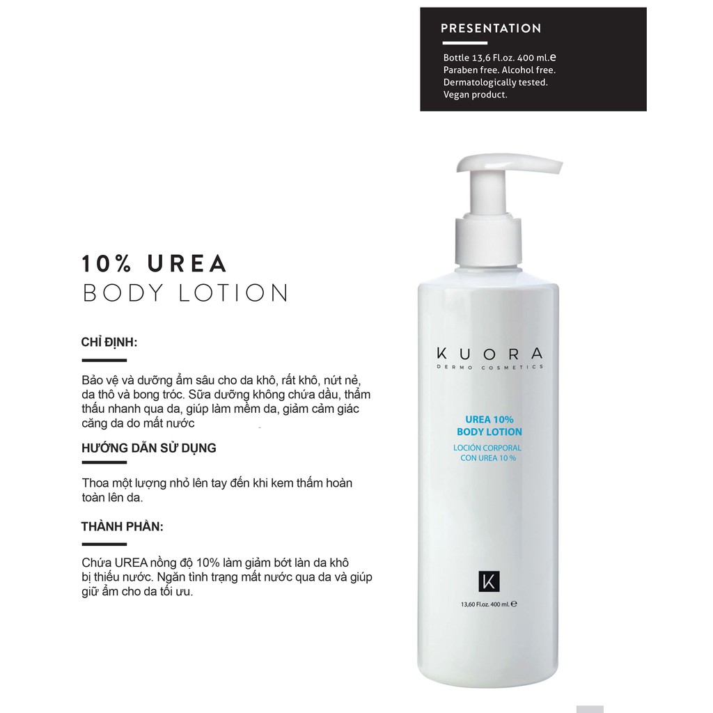 Kem Dưỡng Ẩm Toàn Thân UREA 💓 Làm Mịn Màng và Trẻ Hóa Làn Da KHÔ & RẤT KHÔ💓 – KUORA  UREA BODY LOTION | BigBuy360 - bigbuy360.vn