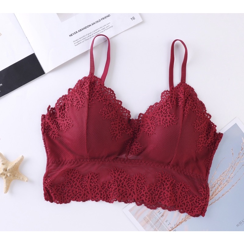�� A828 Hot Áo bra ren , áo tập Gym yoga có mút nâng ngực tháo ra được