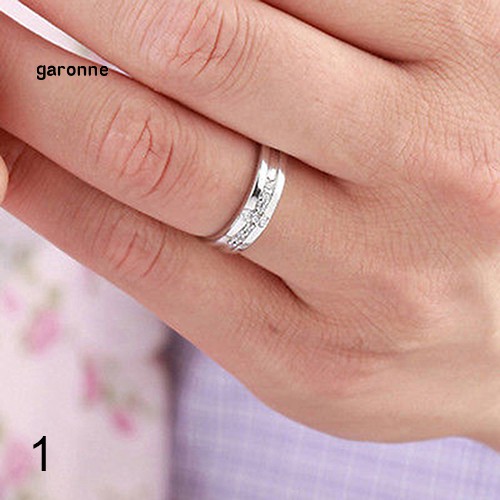 Nhẫn đôi mạ bạc hình vương miệng xinh xắn