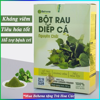 Bột diếp cá Behena nguyên chất - Hỗ trợ chữa trĩ, táo bón, kháng viêm Hộp 50gr