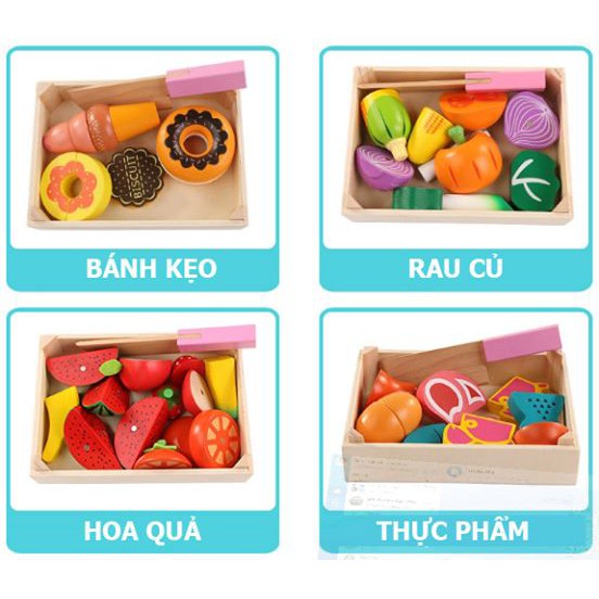 Bộ cắt hoa quả nam châm theo chủ đề