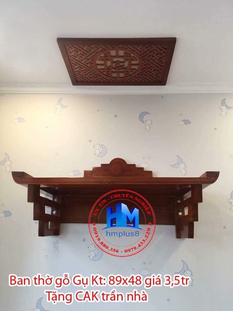 Bàn thờ treo tường chung cư rẻ đẹp tại Hà Nội